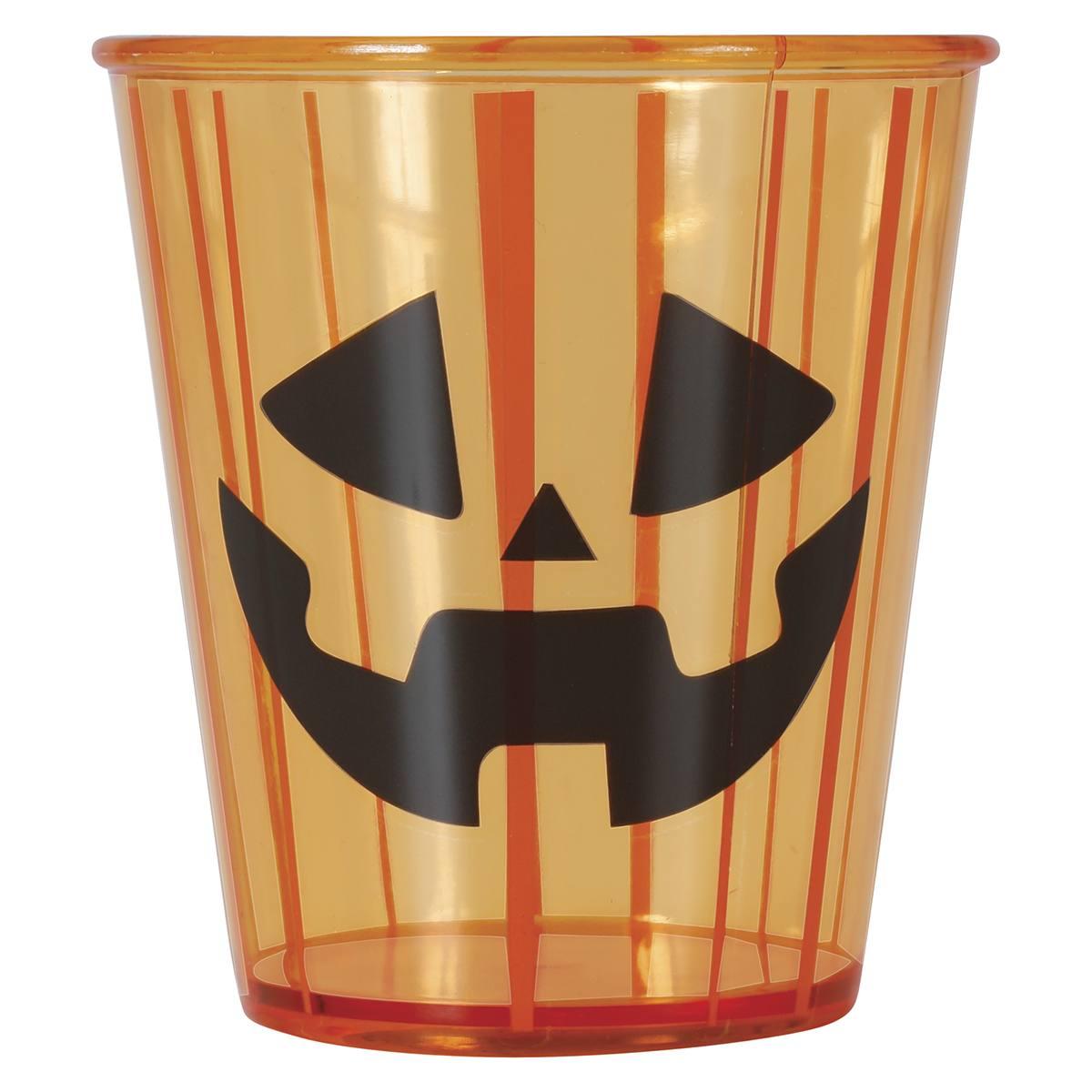 Bicchiere halloween pvc arancione zucca