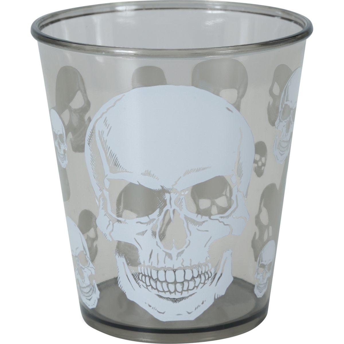 Bicchiere halloween pvc nero teschio