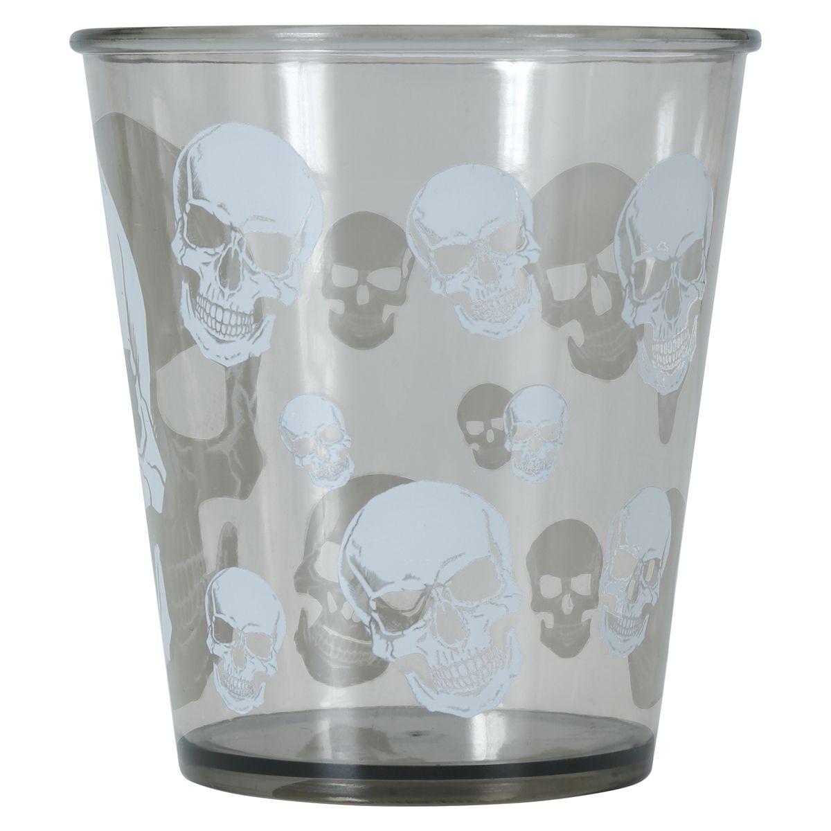 Bicchiere halloween pvc nero teschio