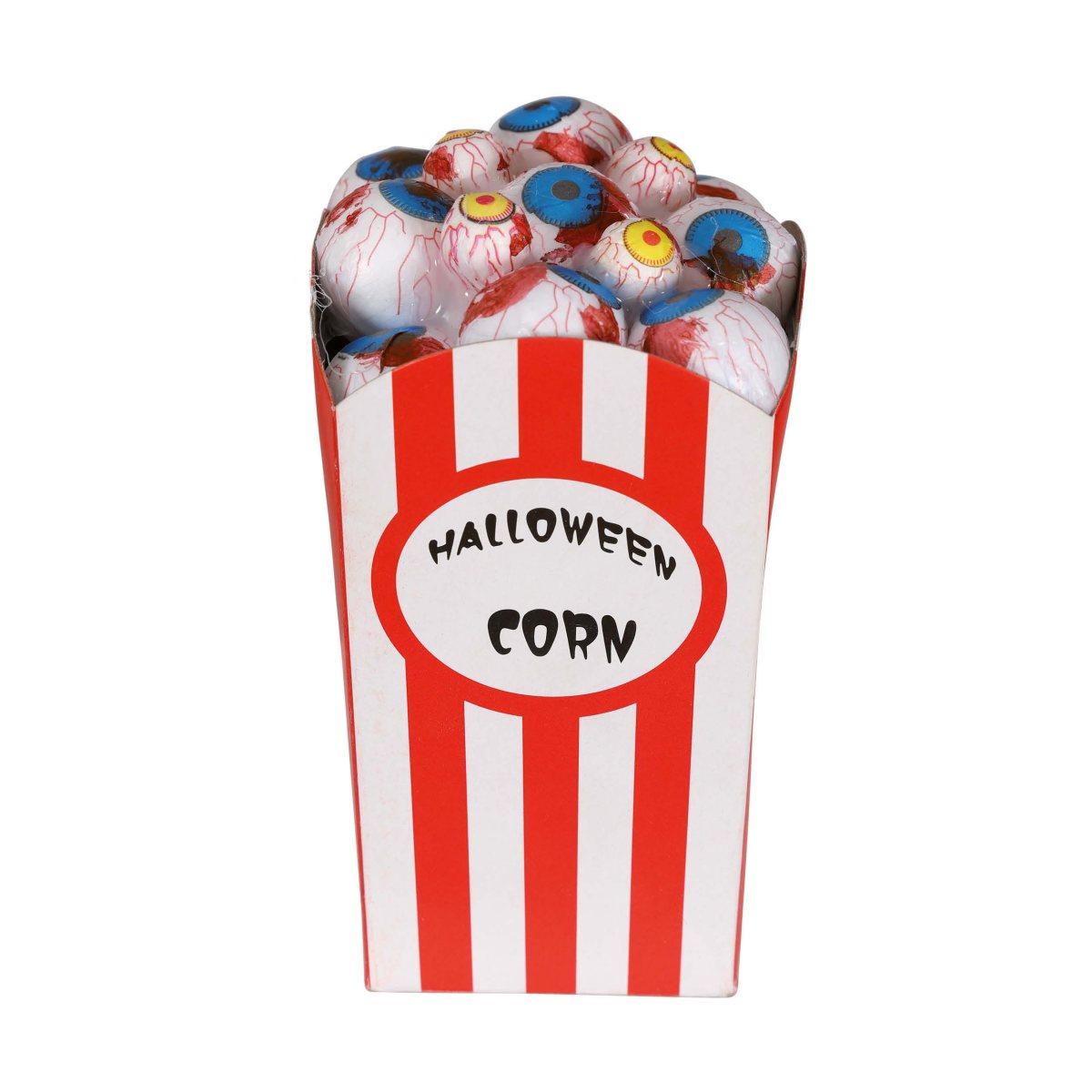 Scatola pop corn occhi insanguinati