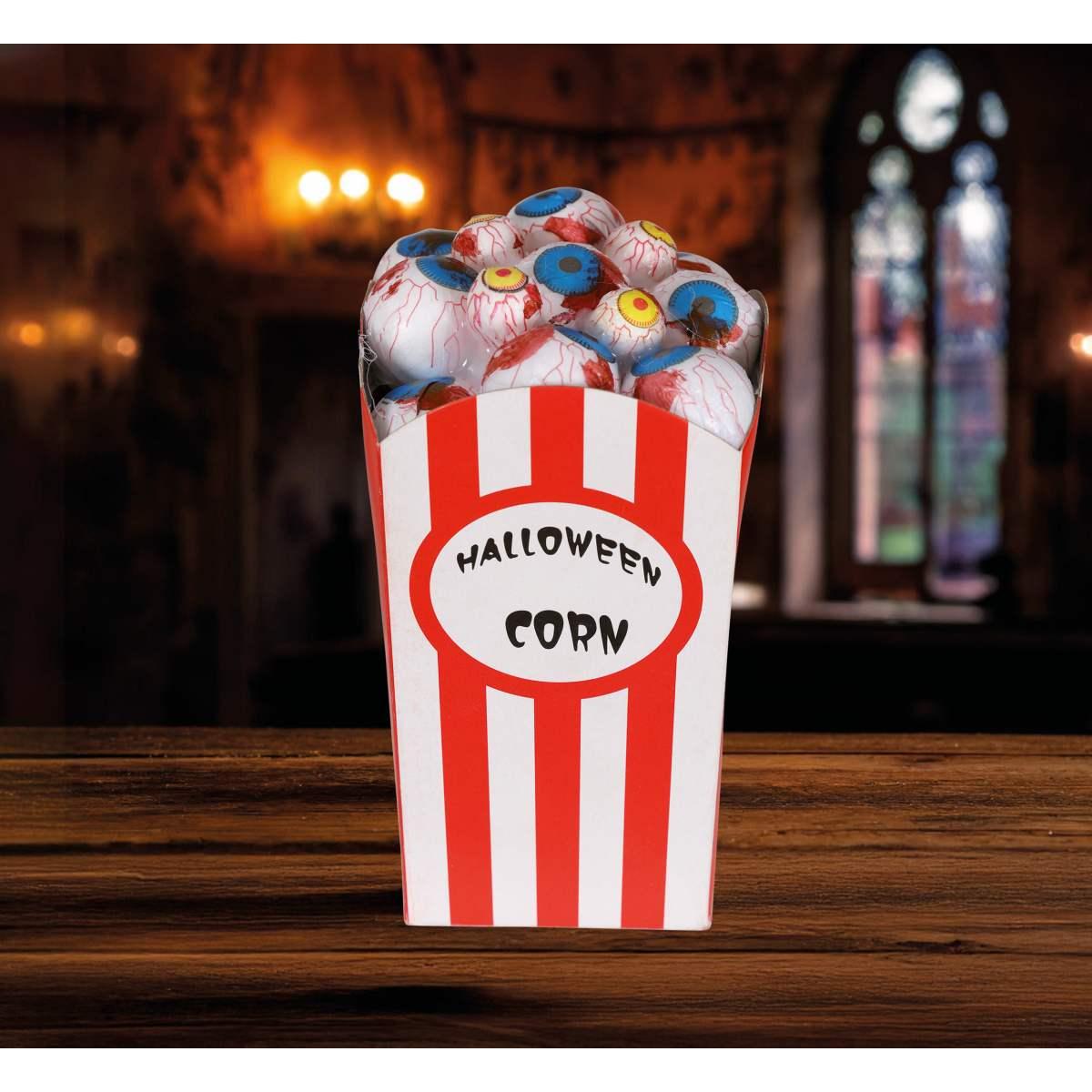 Scatola pop corn occhi insanguinati