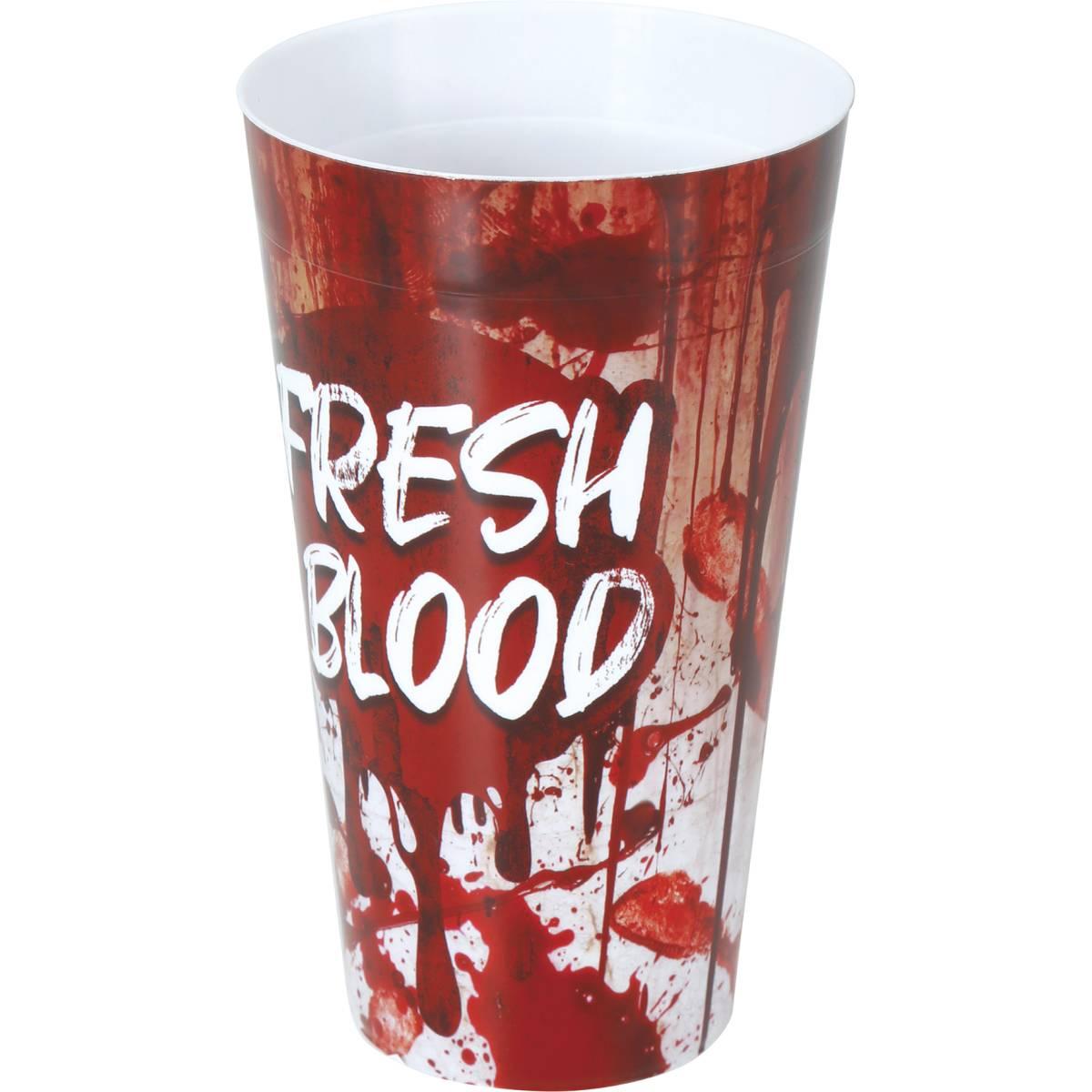 Bicchiere halloween pvc insanguinato scritta