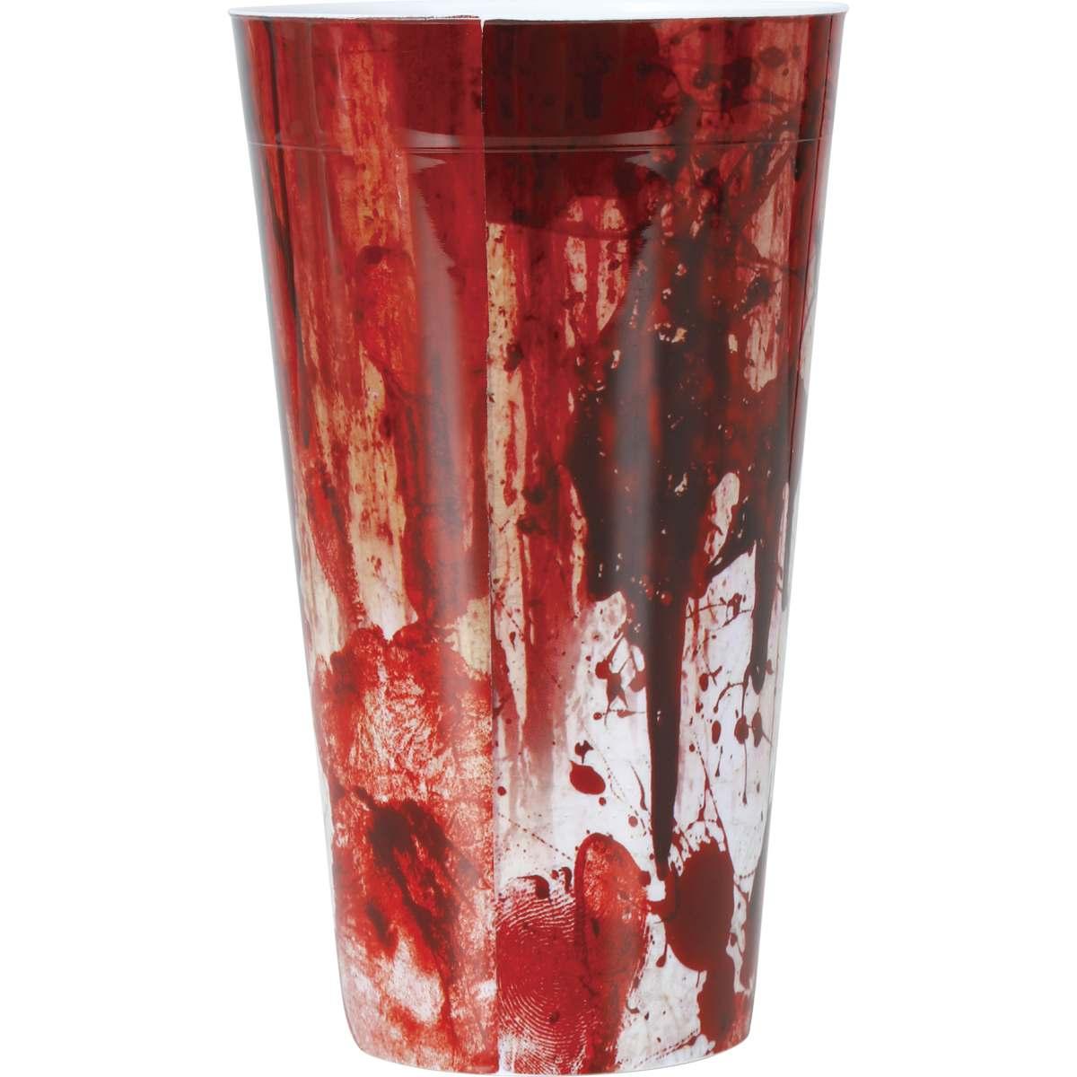 Bicchiere halloween pvc insanguinato scritta