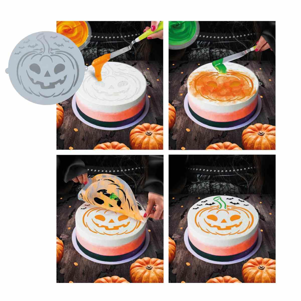 Stencil halloween per torte zucca