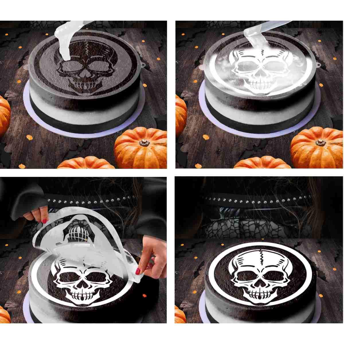 Stencil halloween per torte scheletro
