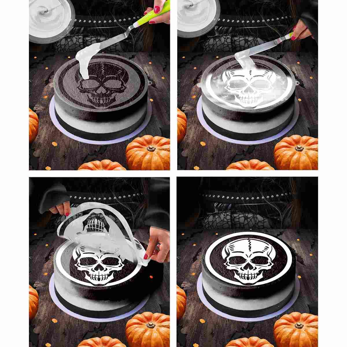Stencil halloween per torte scheletro