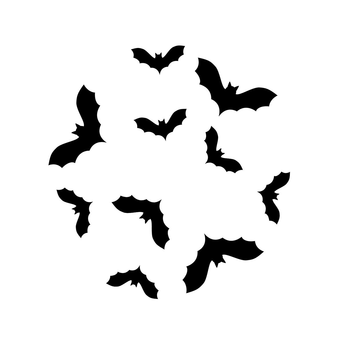 Stencil halloween per torte pipistrelli
