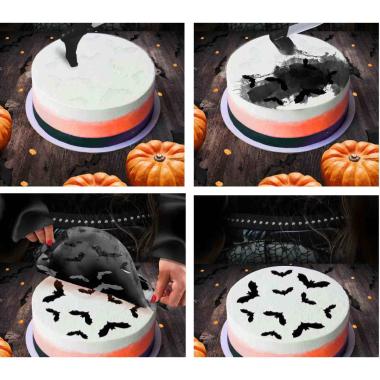 Stencil halloween per torte pipistrelli