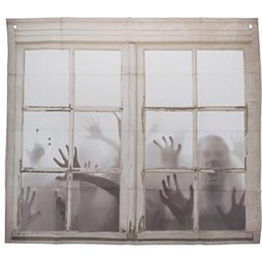 Finestra halloween stampa zombie