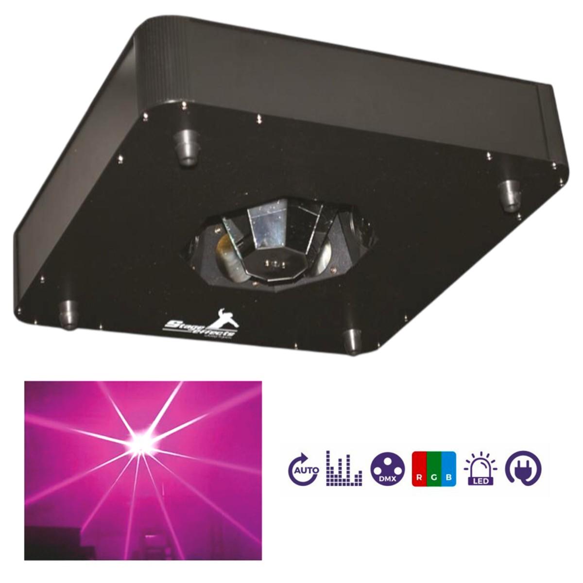 Luce mobile scanner led rgbw dmx 10w per animazione