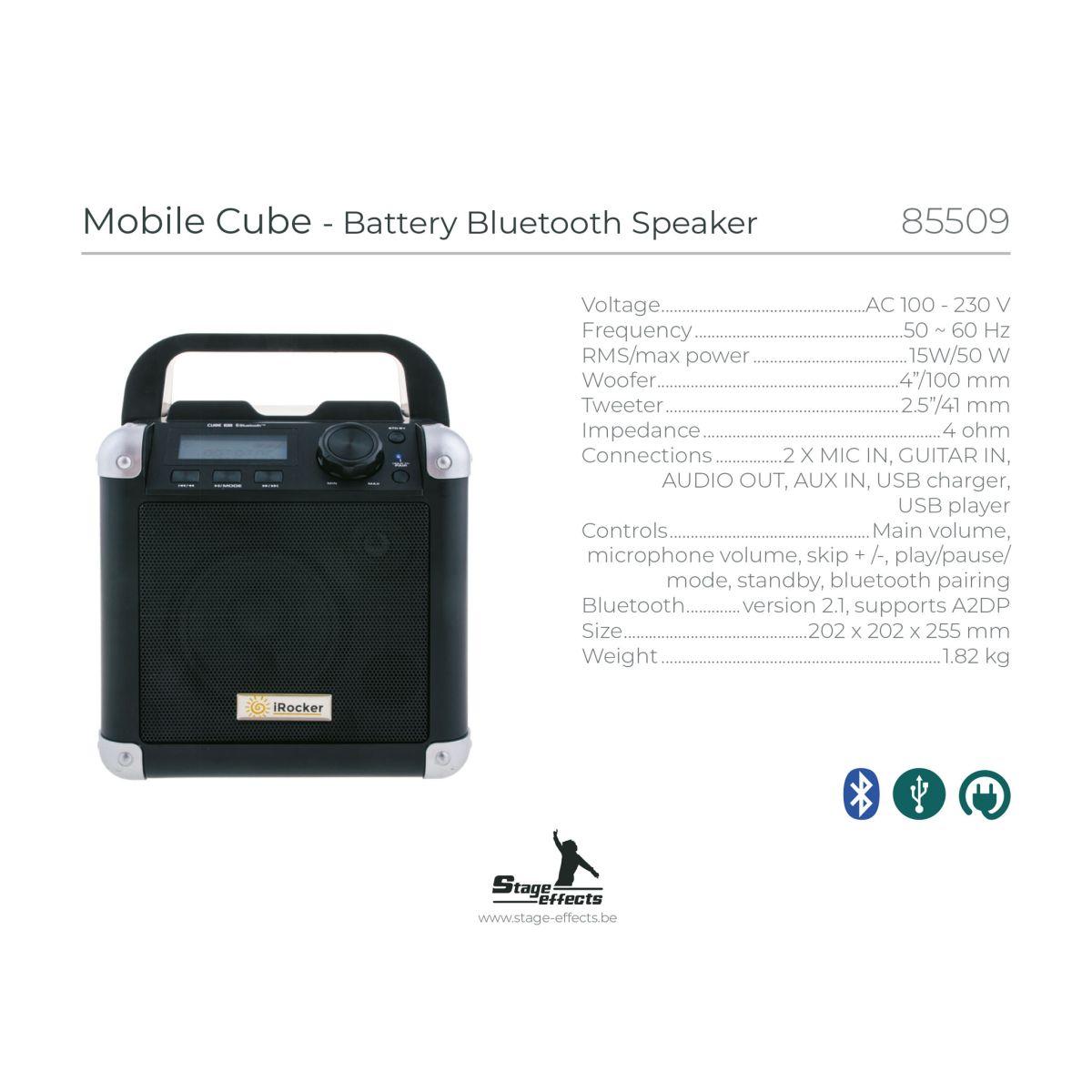 Altoparlante cubo 15w bluetooth da 4 pollici