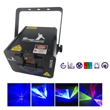 Proiettore laser show system rgb 2w dmx ilda