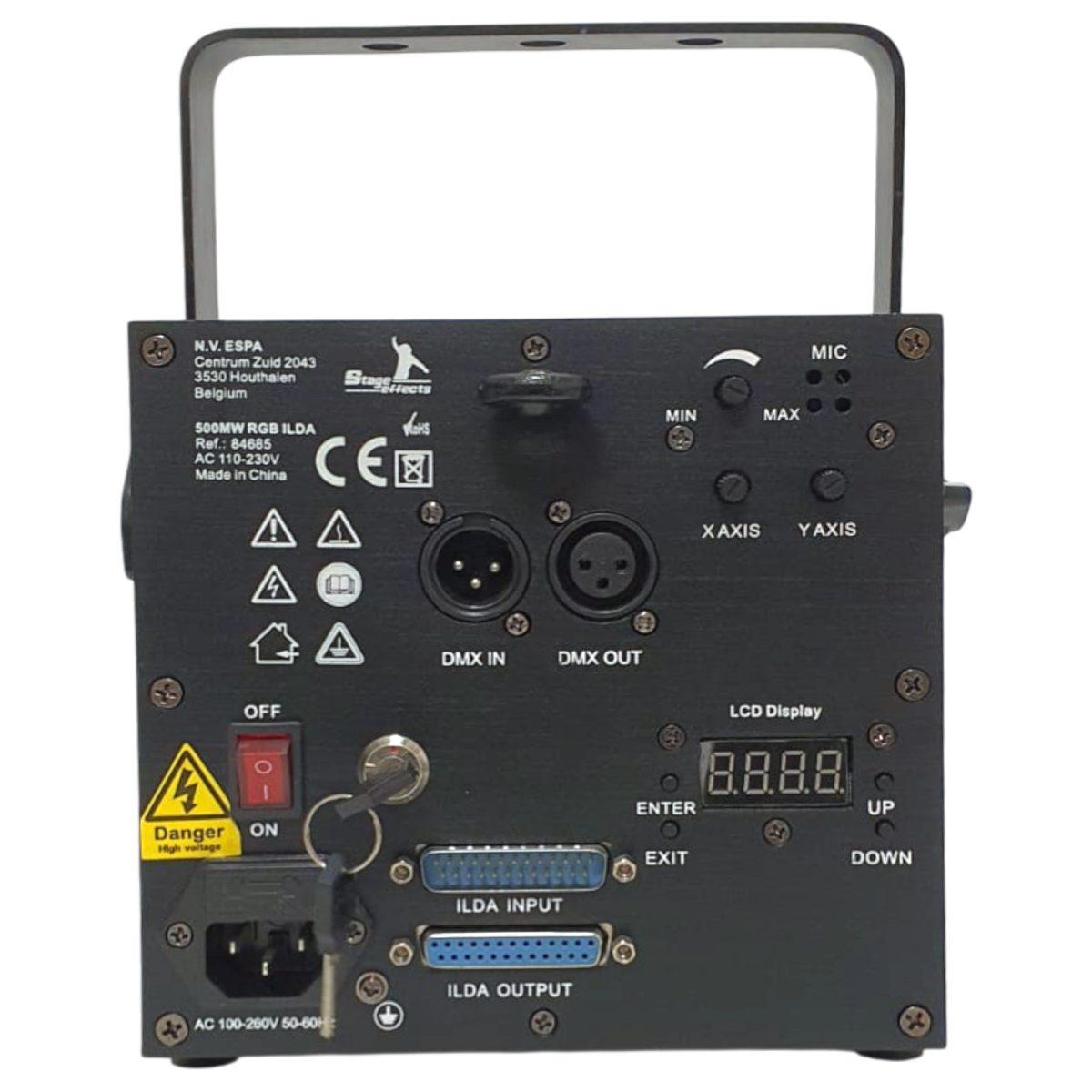 Proiettore laser cube 500mw rgb ilda