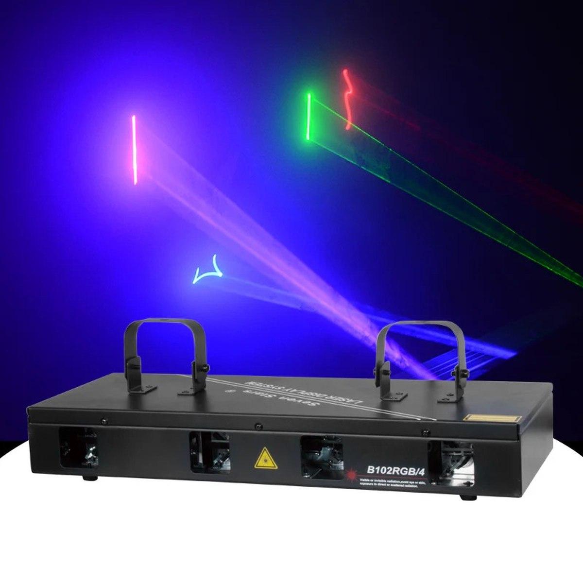 Proiettore laser professionale rgbv 4 teste 560mw