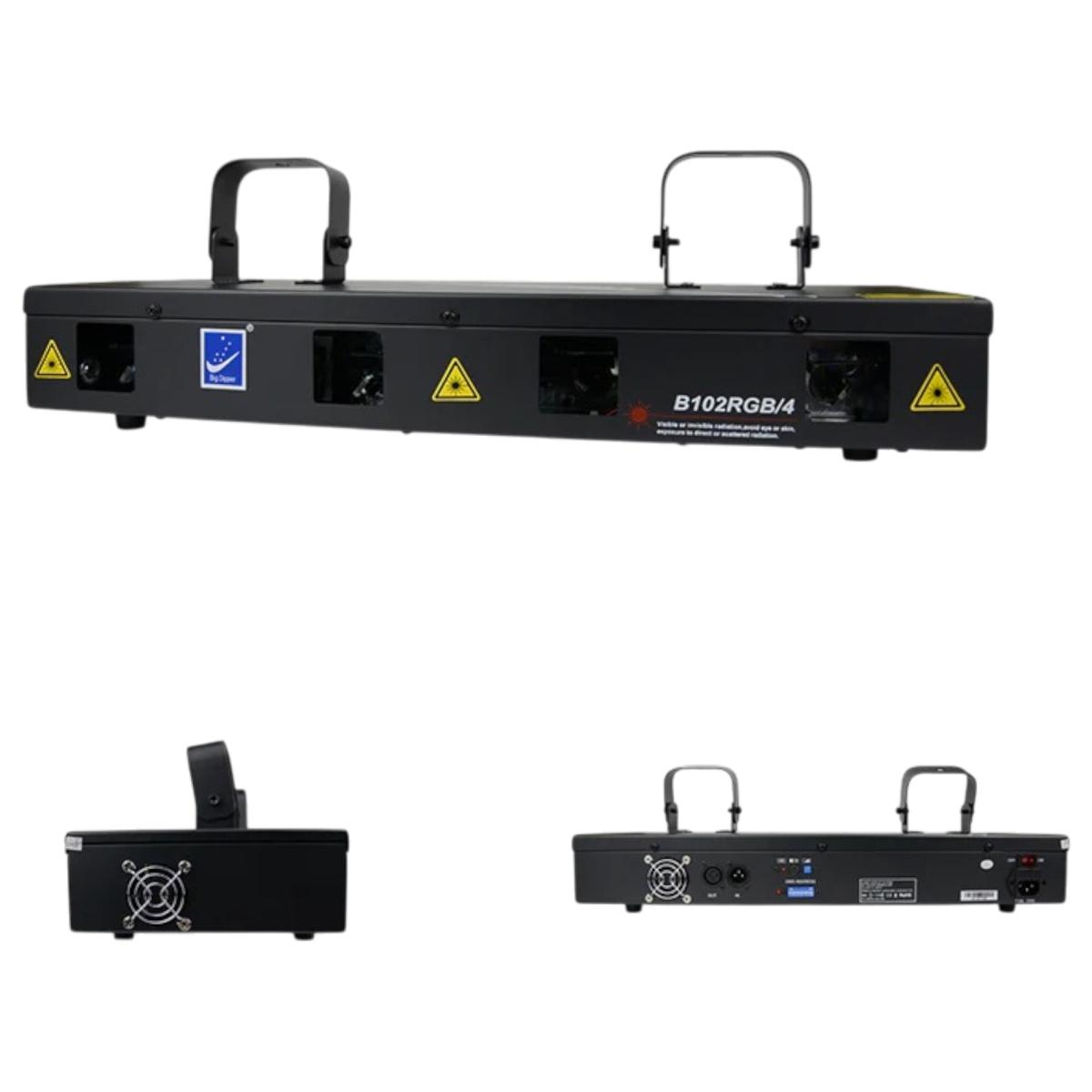 Proiettore laser professionale rgbv 4 teste 560mw