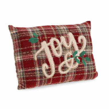 Cuscino arredo in tessuto natale joy 45 x 33 cm