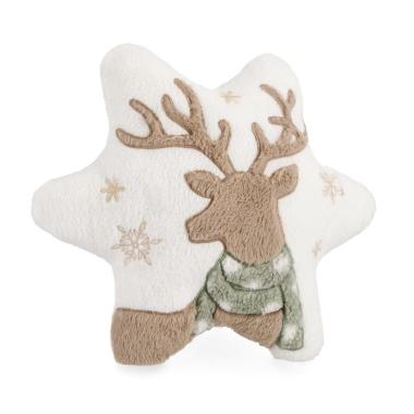 Cuscino arredo in tessuto natale stella renna 45 x 40 cm