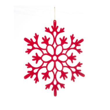 Decorazione natalizia fiocco neve rosso Ø 40 cm