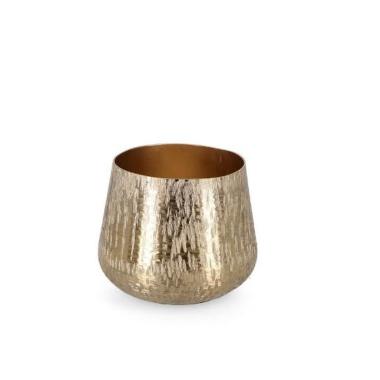 Portavaso metallo lathe to oro 20 x 16 cm