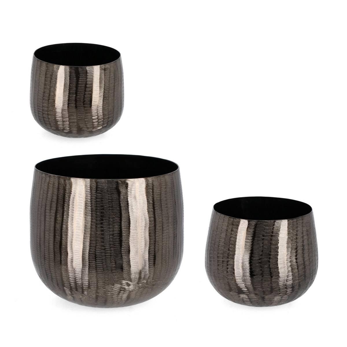 Portavaso metallo chisel to antracite 20 x 17,5 cm