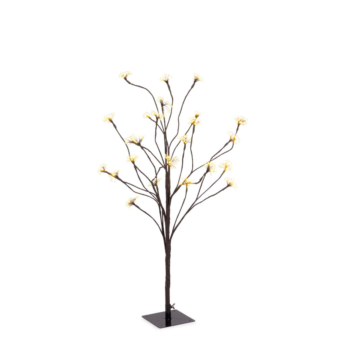 Albero di Natale 90 cm 600 led bianco caldo fiori