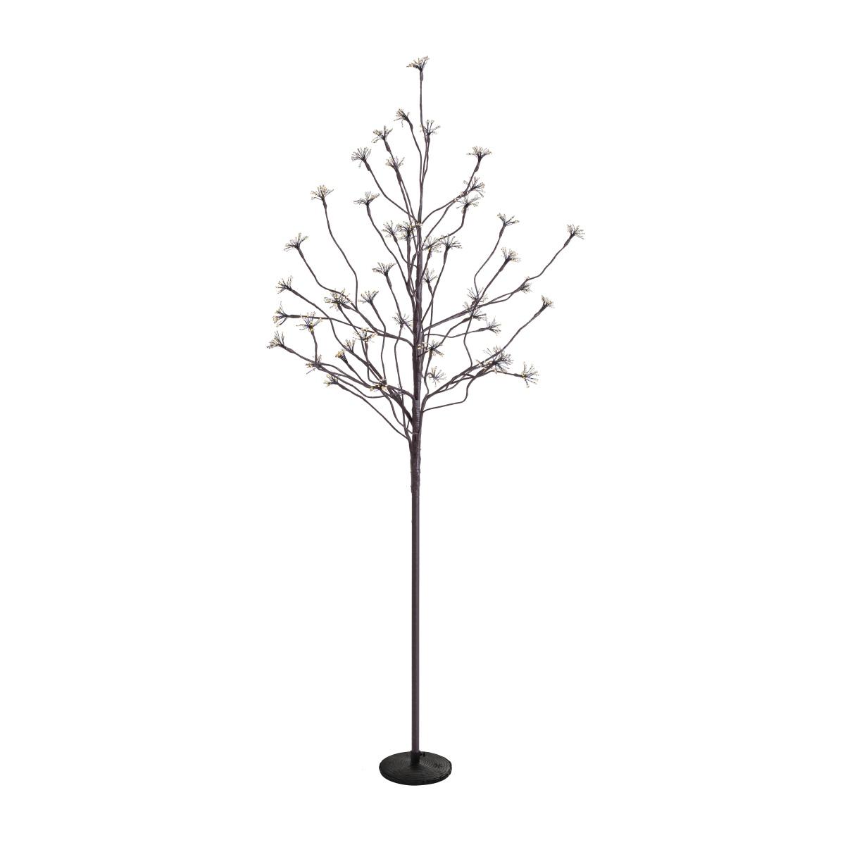 Albero di Natale 120 cm 1200 led bianco caldo fiori