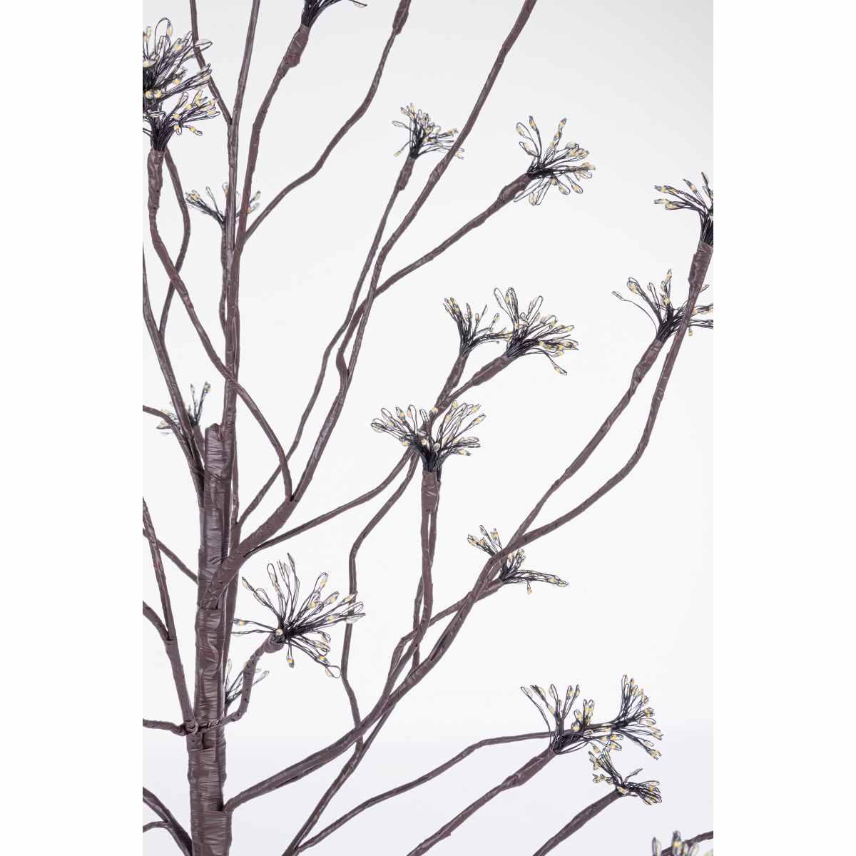 Albero di Natale 120 cm 1200 led bianco caldo fiori