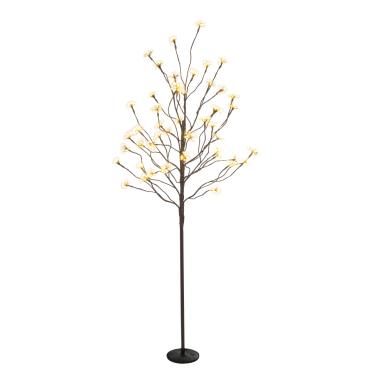 Albero di Natale 120 cm 1200 led bianco caldo fiori