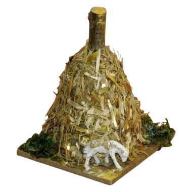 Covone presepe paglia pecora 6 cm