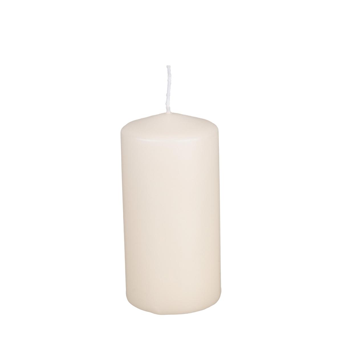 Candela cilindrica crema 6 x 12 cm
