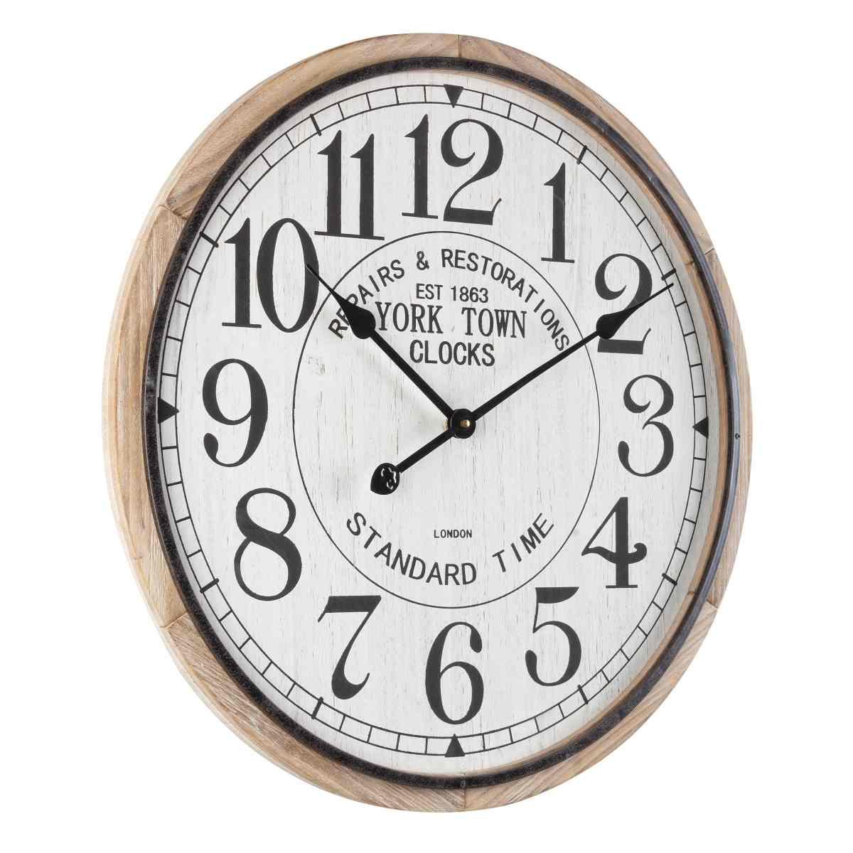 Orologio parete legno ticking tondo modello a