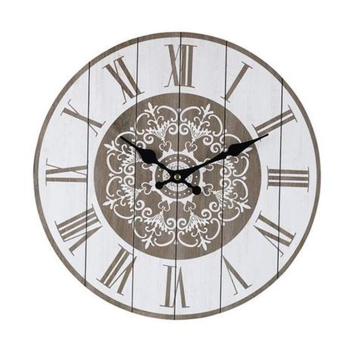 Orologio parete legno mandala tondo modello a
