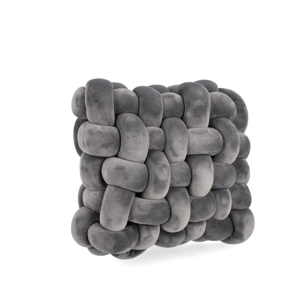 Cuscino arredo entwine grigio 30 x 30 cm