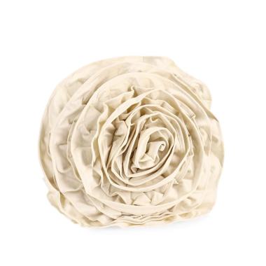 Cuscino arredo fryda fiore bianco tondo 40 cm