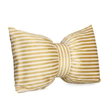 Cuscino arredo athel fiocco righe oro