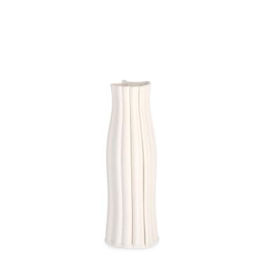 Vaso ceramica haylee bianco 9,5 x 28 cm