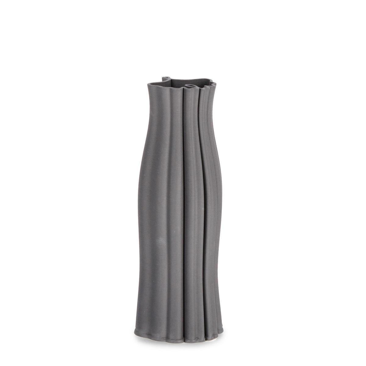 Vaso ceramica haylee grigio 12 x 32 cm