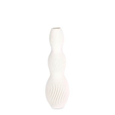 Vaso ceramica svenna bianco 9 x 28 cm