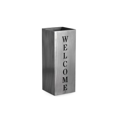 Portaombrelli metallo welcome quadro 20 x 20 x 52 cm