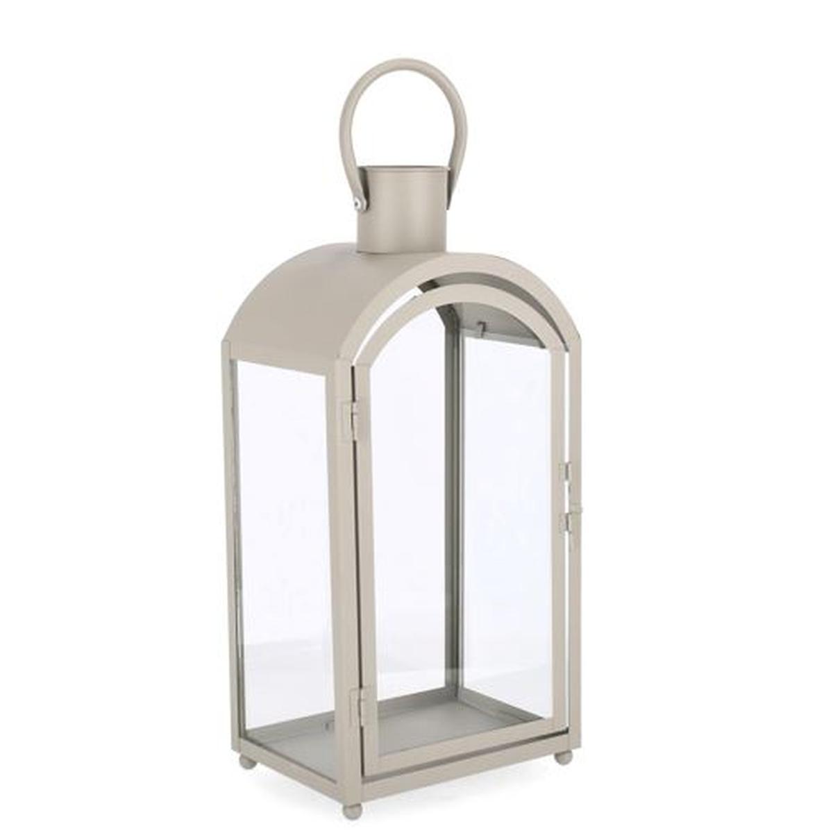 Lanterna metallo jillian grigia 43 cm