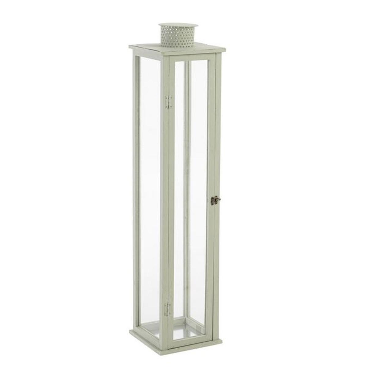 Lanterna legno metallo torsti verde 103 cm