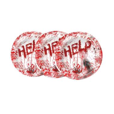 Piatti halloween sangue 8 pz