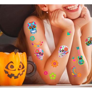 Tatuaggi corpo halloween catrina rimovibili assortiti