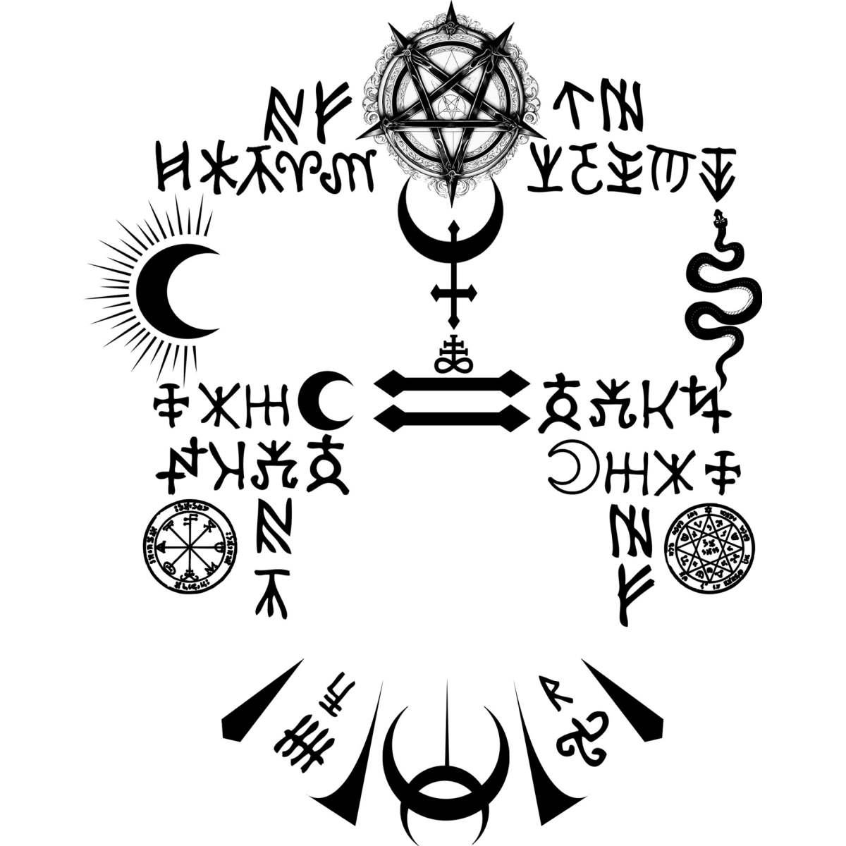 Tatuaggi viso rimovibili satanici