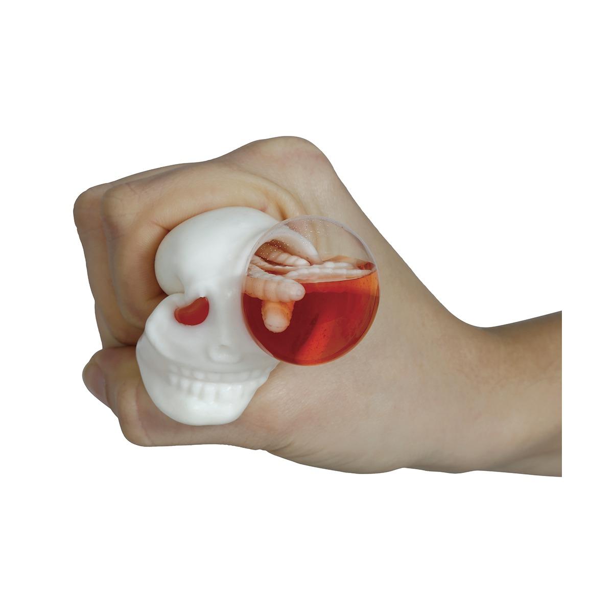 Teschio antistress vermi colori assortiti