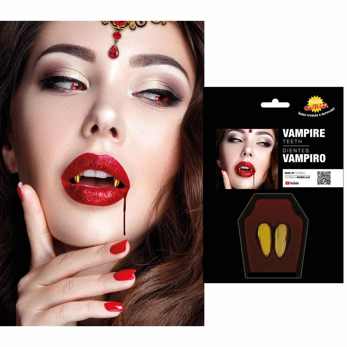 Denti vampiro pvc oro