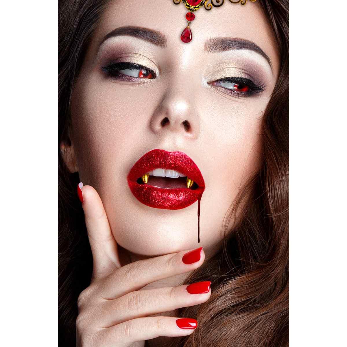 Denti vampiro pvc oro