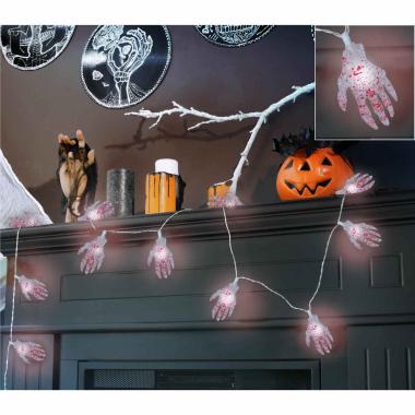 Festone halloween mani scheletro luminose