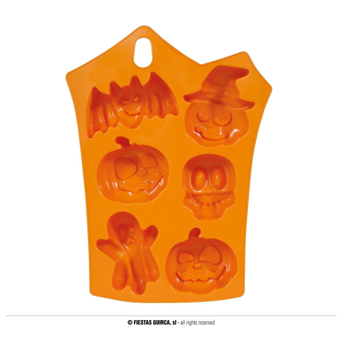 Stampo silicone halloween biscotti soggetti ass 6 pz
