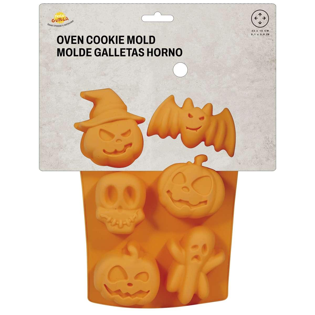 Stampo silicone halloween biscotti soggetti ass 6 pz